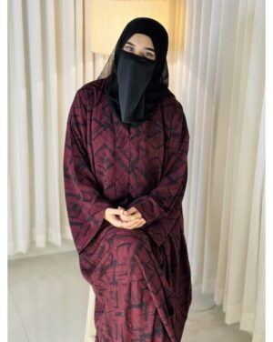 BP003 Maroon Abaya